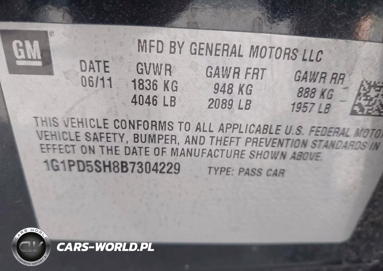 2011 Chevrolet Cruze Ls VIN:1G1PD5SH8B7304229 - 9