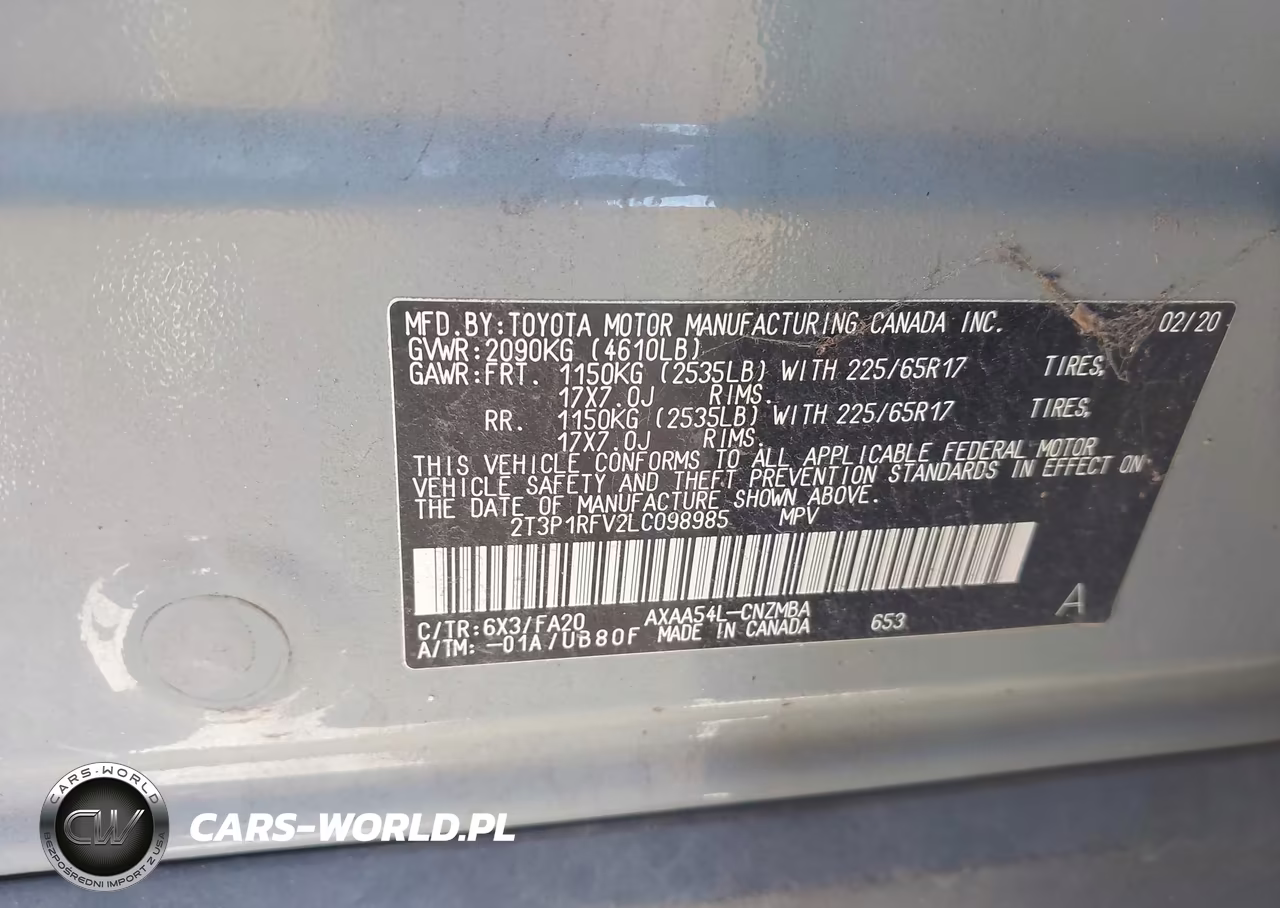 2020 Toyota Rav4 Xle VIN:2T3P1RFV2LC098985 - 9