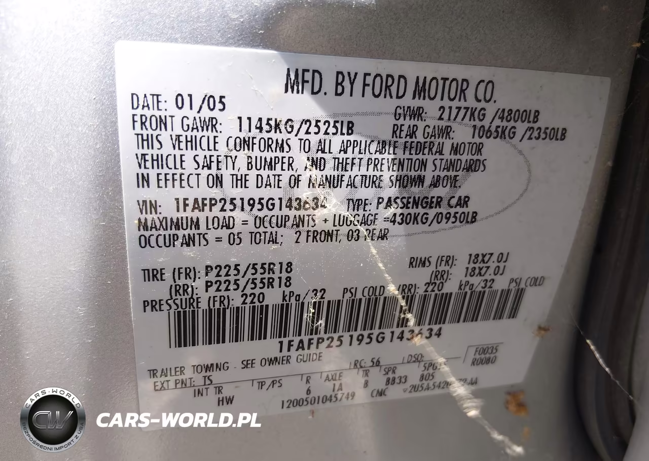 2005 Ford Five Hundred Limited VIN:1FAFP25195G143634 - 9