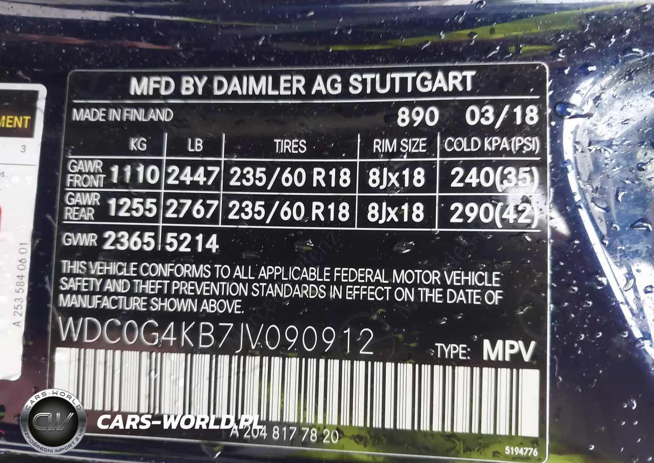 2018 Mercedes-Benz Glc 300 4Matic VIN:WDC0G4KB7JV090912 - 9