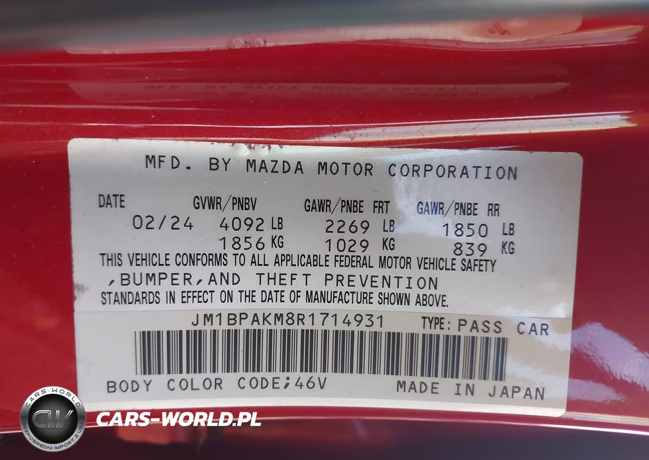 2024 Mazda Mazda3 2.5 S Select Sport VIN:JM1BPAKM8R1714931 - 9