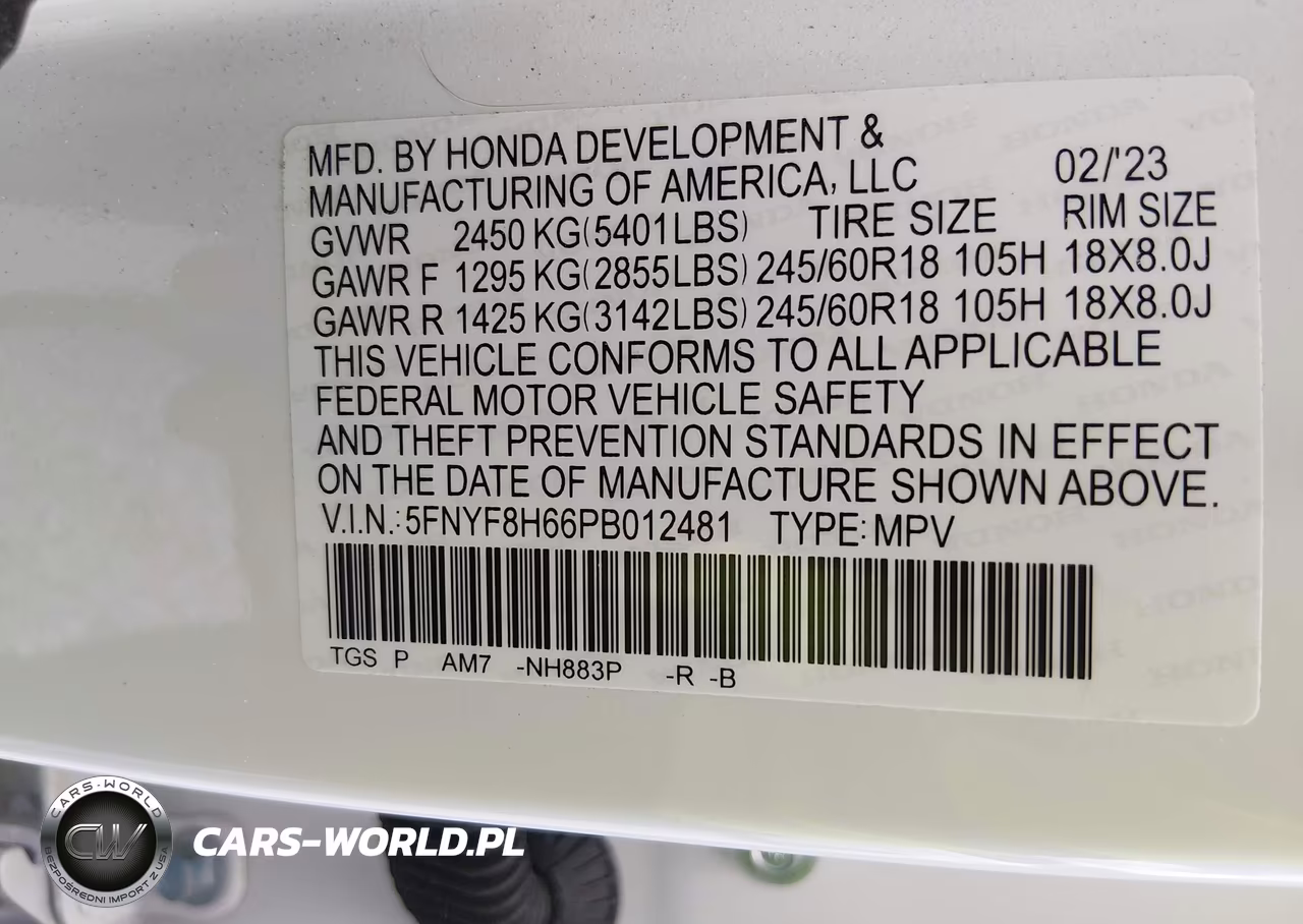 2023 Honda Passport Awd Trailsport VIN:5FNYF8H66PB012481 - 9