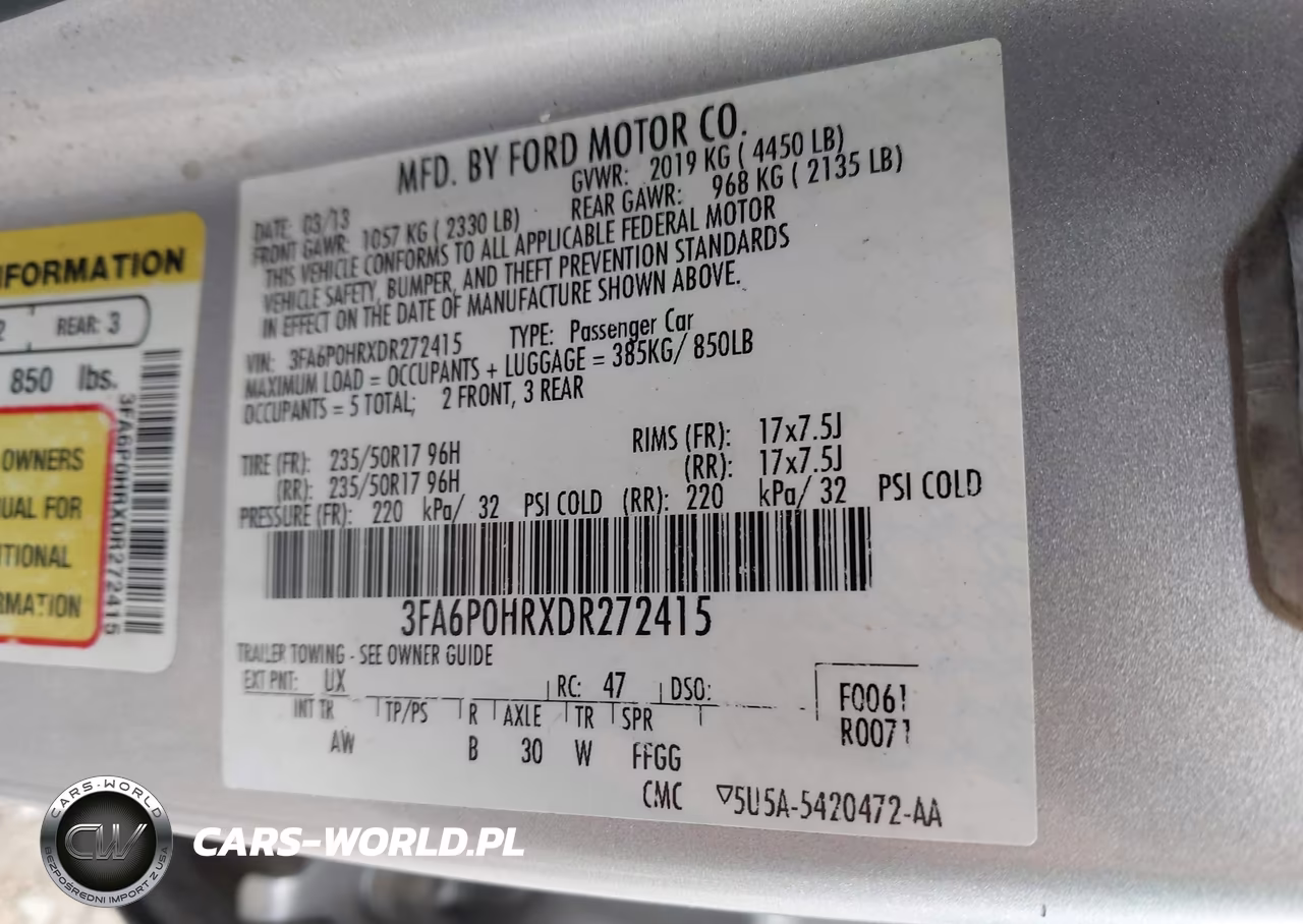 2013 Ford Fusion Se VIN:3FA6P0HRXDR272415 - 9