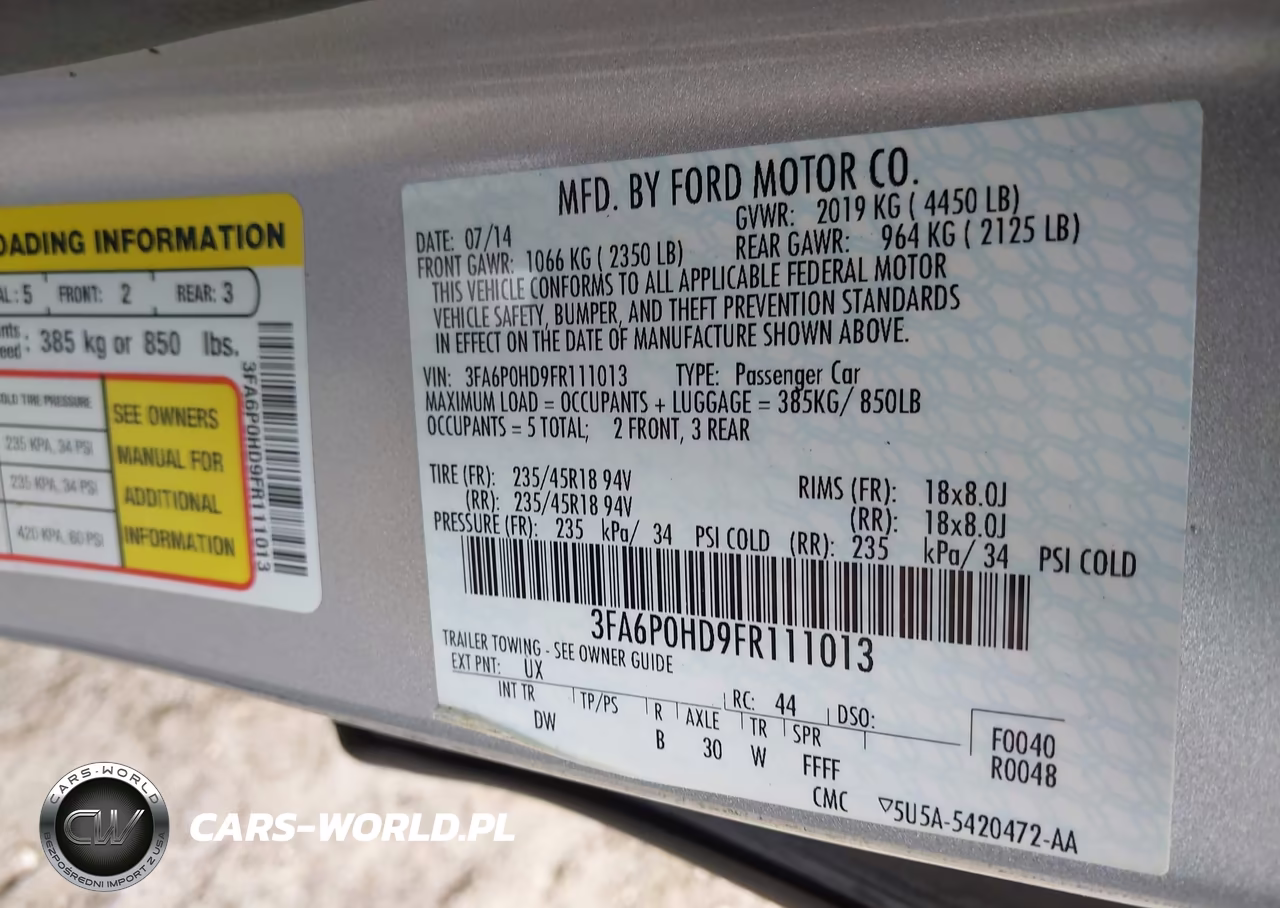 2015 Ford Fusion Se VIN:3FA6P0HD9FR111013 - 9