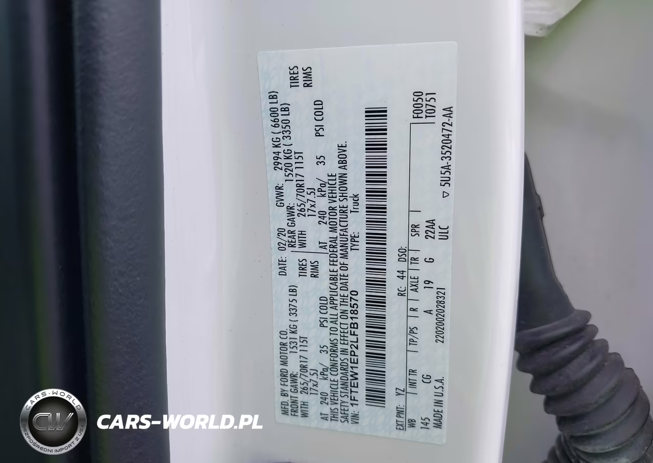 2020 Ford F-150 Xl VIN:1FTEW1EP2LFB18570 - 9