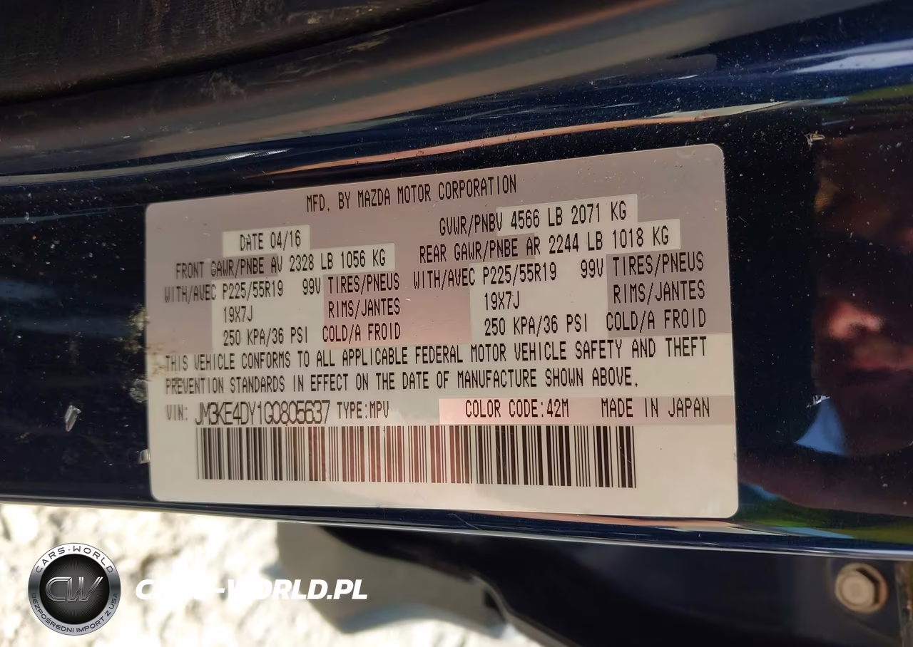 2016 Mazda Cx-5 Grand Touring VIN:JM3KE4DY1G0805637 - 9