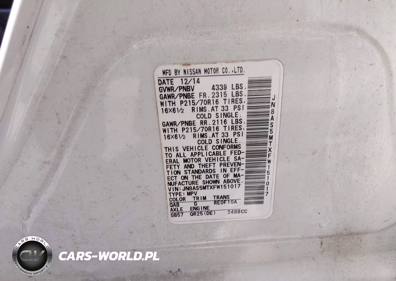 2015 Nissan Rogue Select S VIN:JN8AS5MTXFW151017 - 9