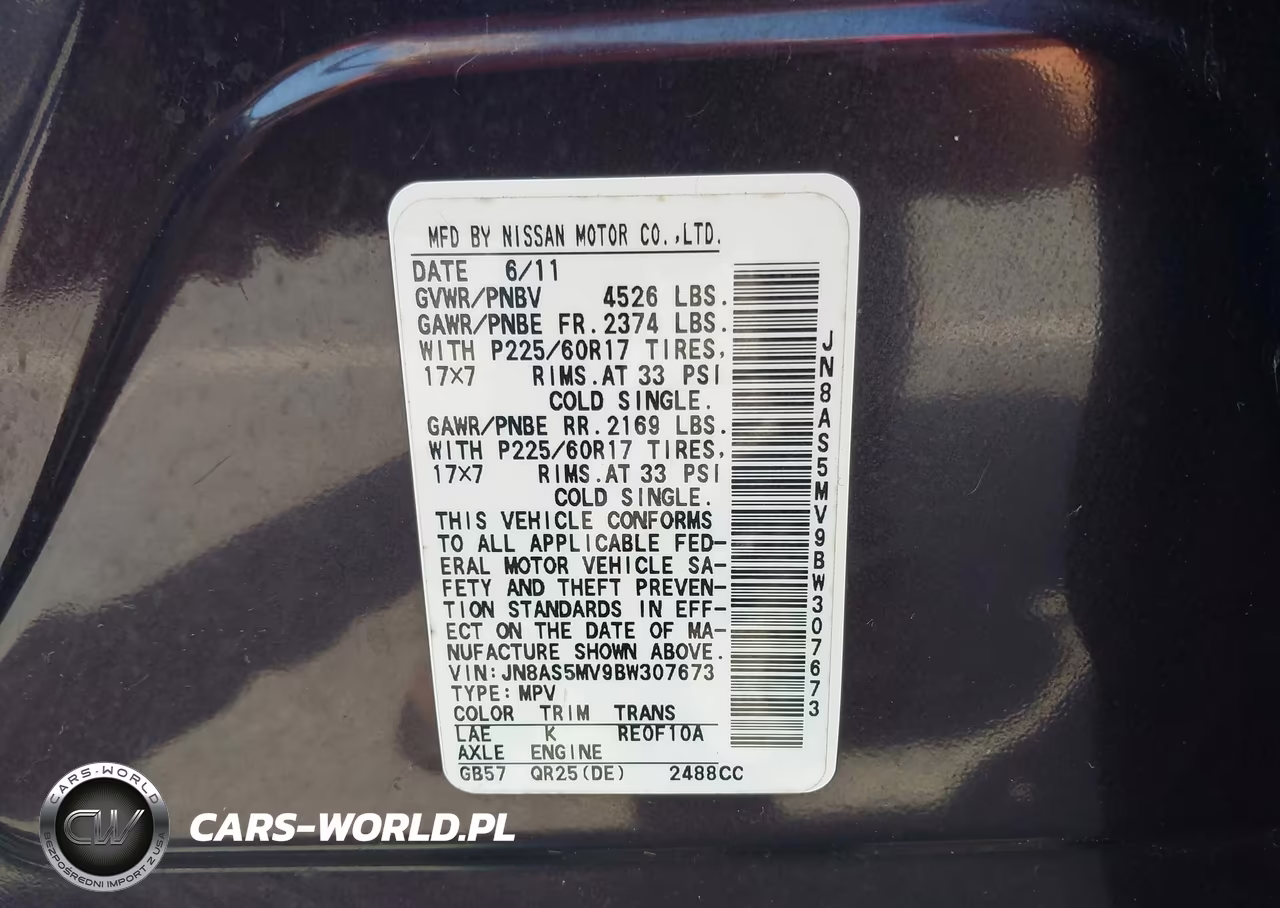 2011 Nissan Rogue Sv VIN:JN8AS5MV9BW307673 - 9