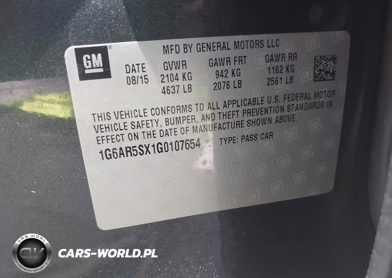 2016 Cadillac Cts Luxury Collection VIN:1G6AR5SX1G0107654 - 9