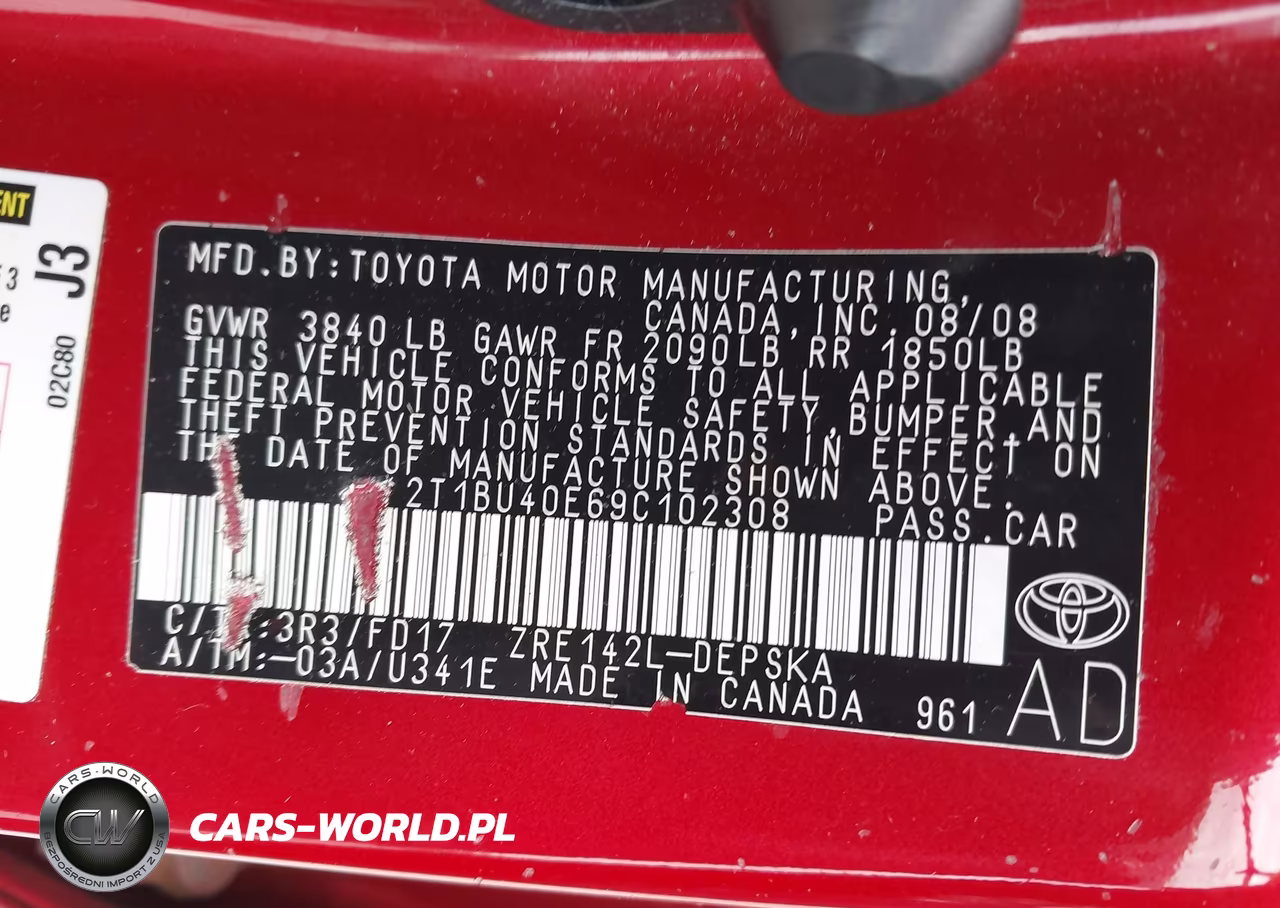 2009 Toyota Corolla S VIN:2T1BU40E69C102308 - 9