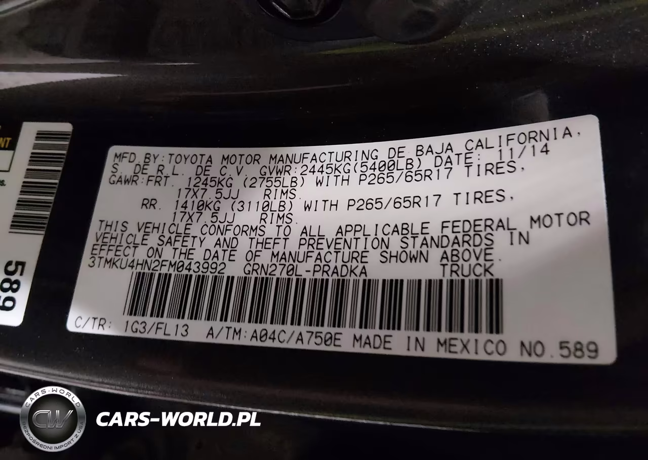 2015 Toyota Tacoma Prerunner V6 VIN:3TMKU4HN2FM043992 - 9