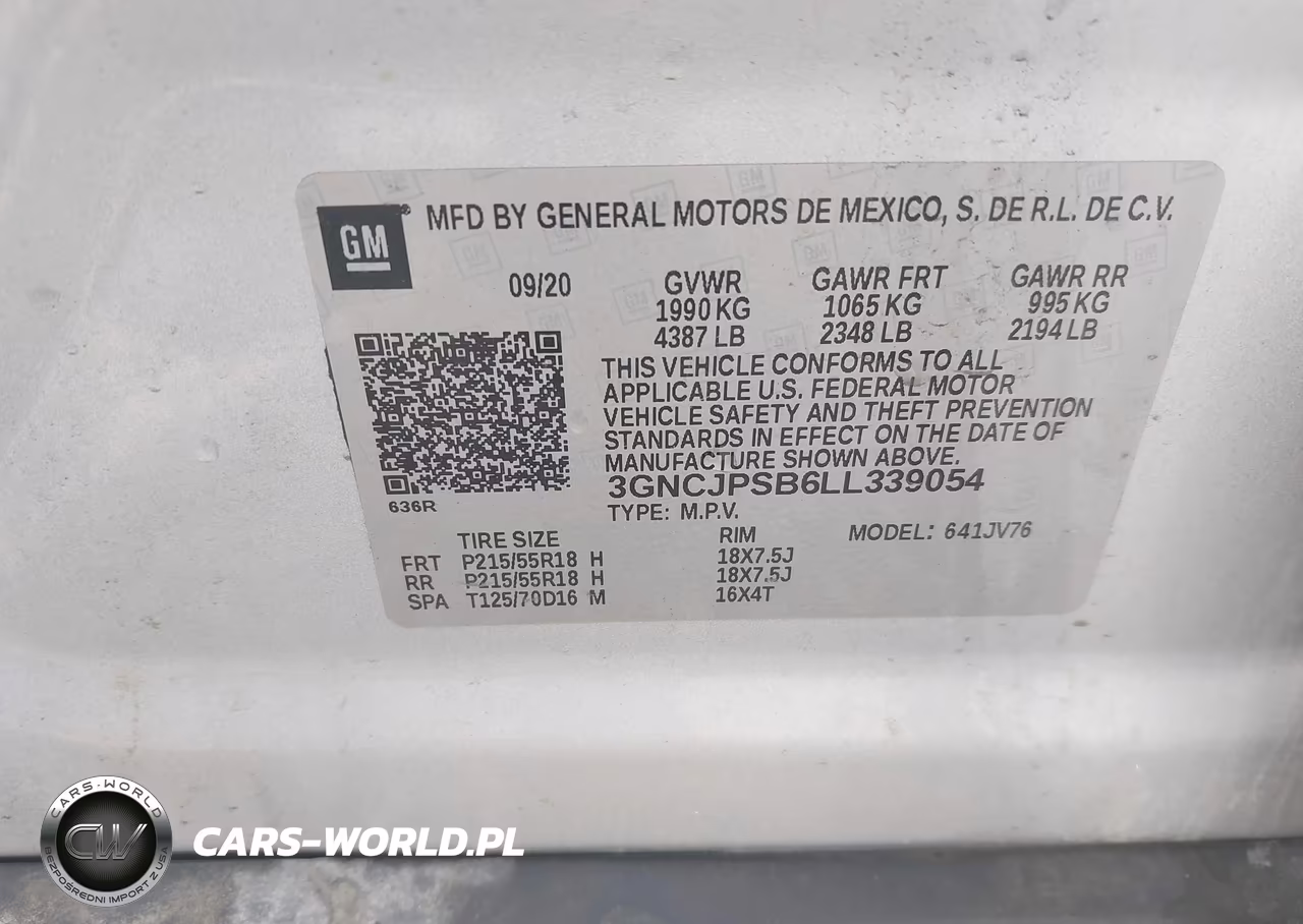 2020 Chevrolet Trax Awd Lt VIN:3GNCJPSB6LL339054 - 9