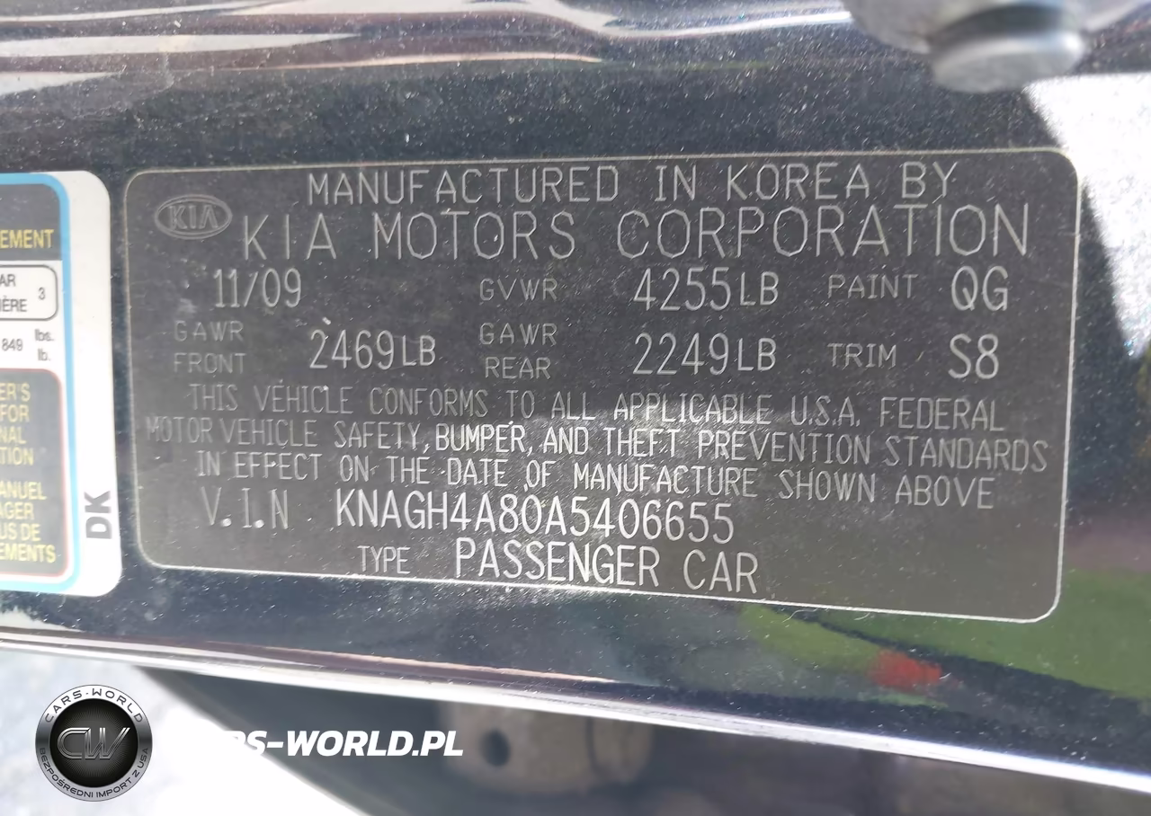 2010 Kia Optima Ex VIN:KNAGH4A80A5406655 - 9
