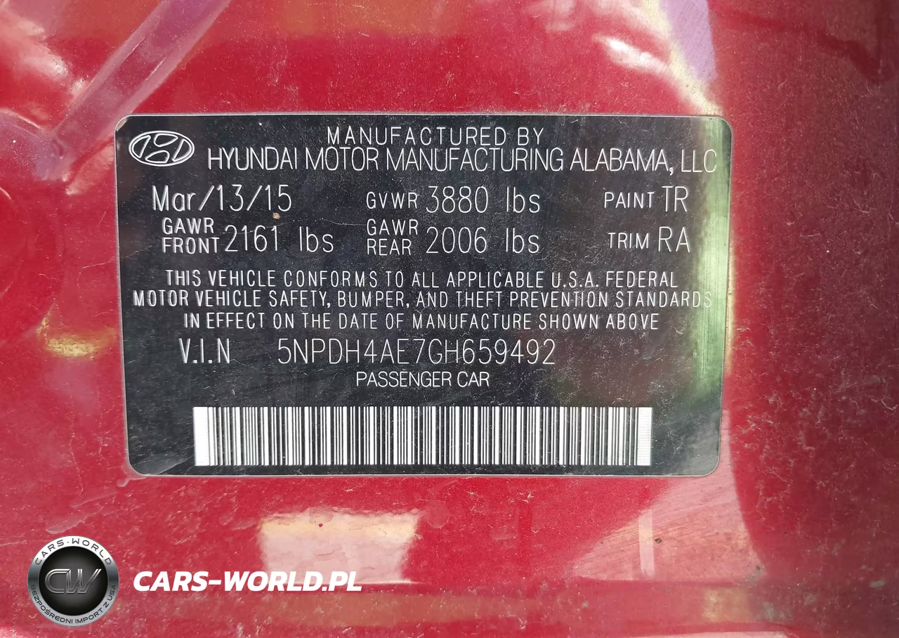 2016 Hyundai Elantra Se VIN:5NPDH4AE7GH659492 - 9