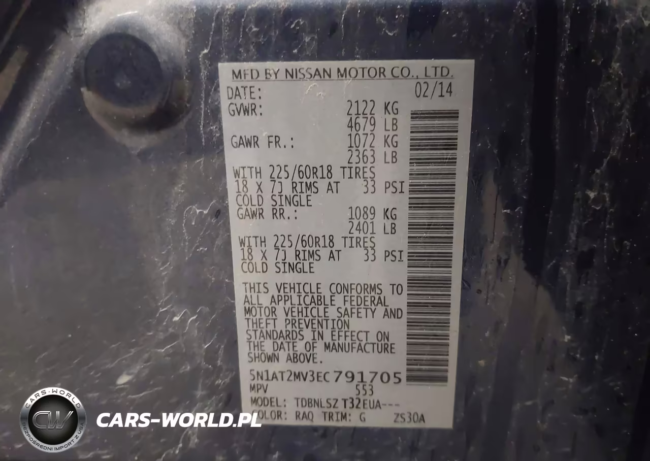 2014 Nissan Rogue Sl VIN:5N1AT2MV3EC791705 - 9