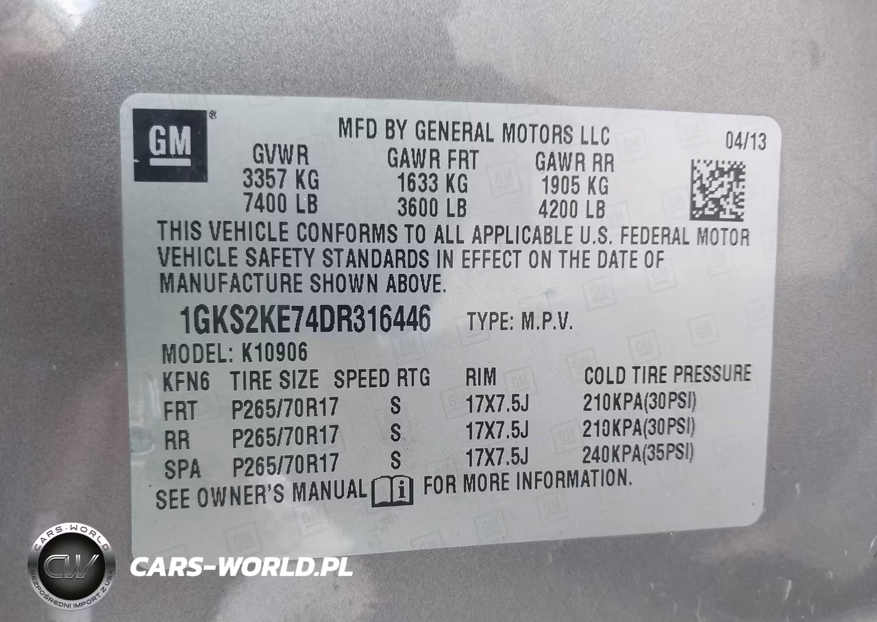 2013 GMC Yukon Xl 1500 Slt VIN:1GKS2KE74DR316446 - 9