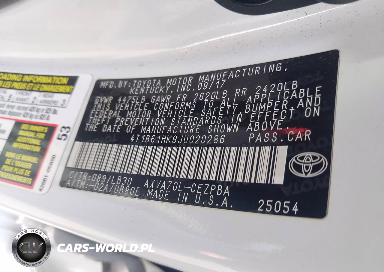 2018 Toyota Camry Xse VIN:4T1B61HK9JU020286 - 9