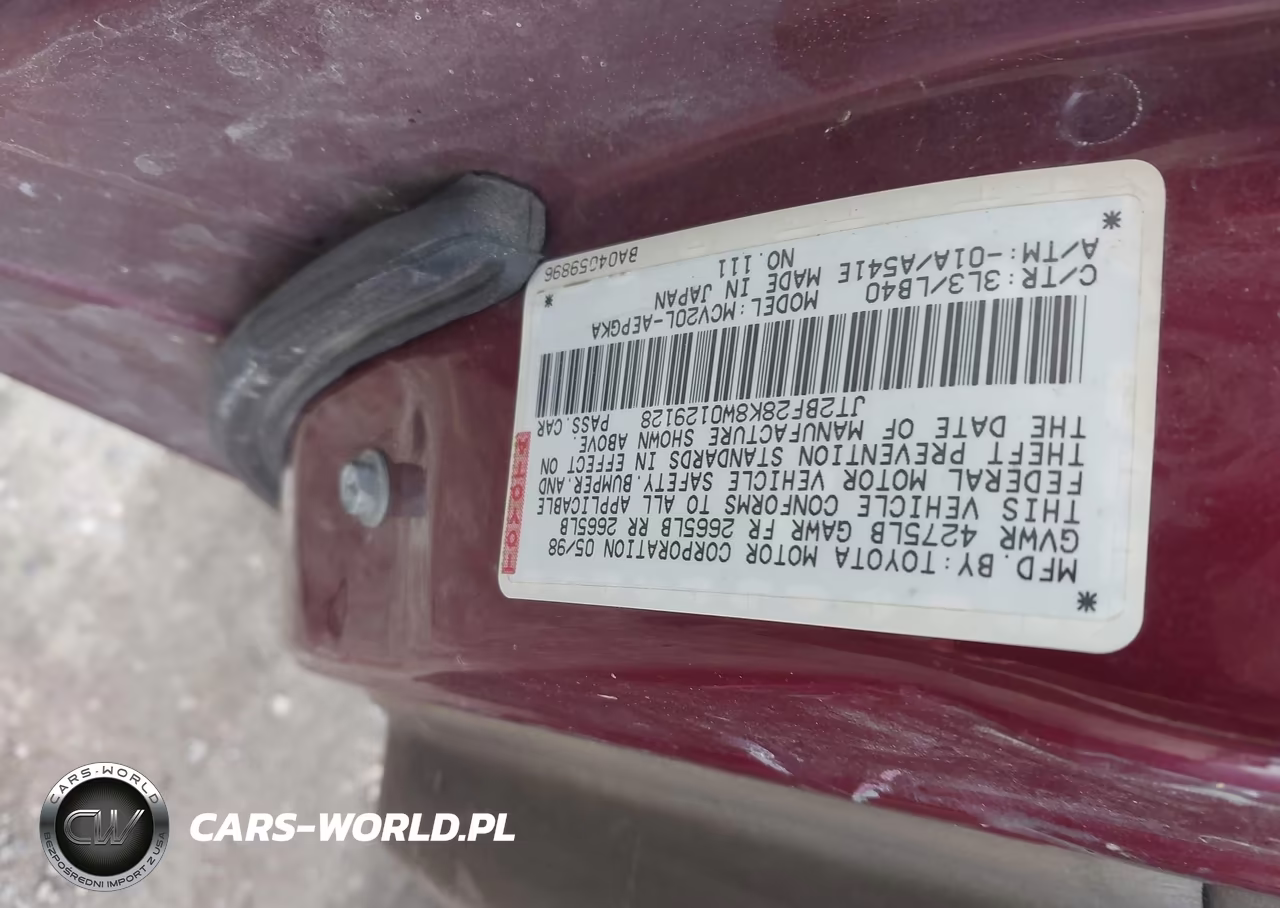 1998 Toyota Camry Xle V6 VIN:JT2BF28K8W0129128 - 9