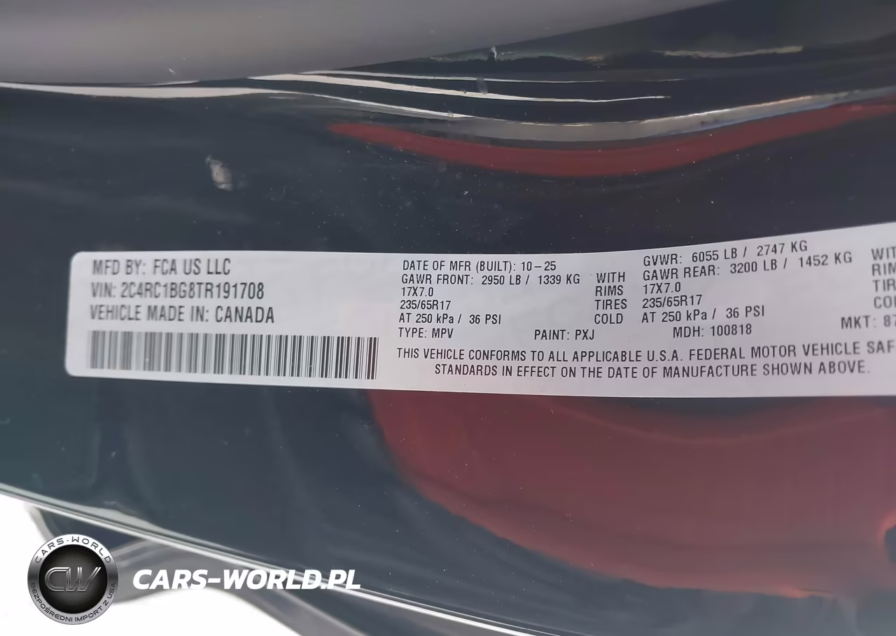 2026 Chrysler Pacifica Select VIN:2C4RC1BG8TR191708 - 9