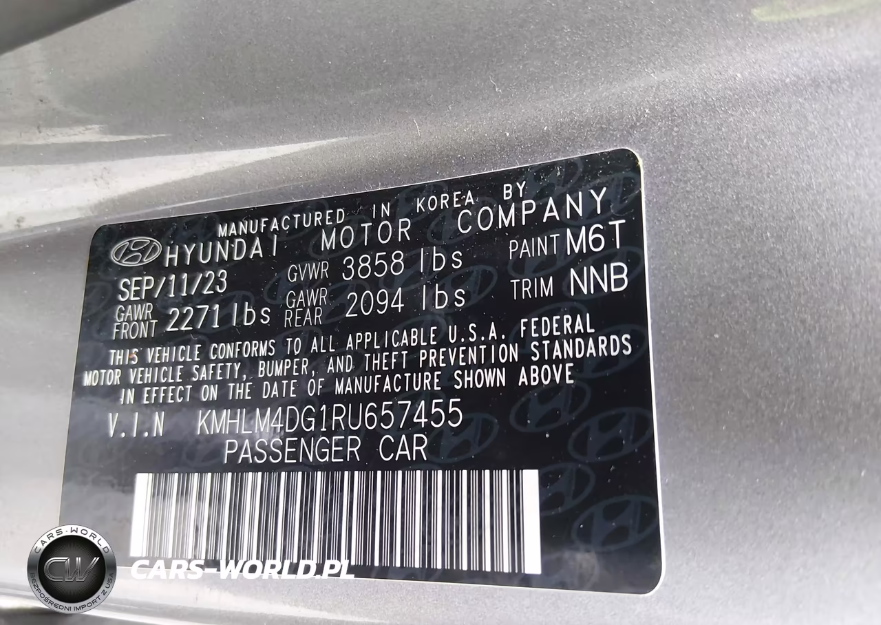 2024 Hyundai Elantra Sel VIN:KMHLM4DG1RU657455 - 9