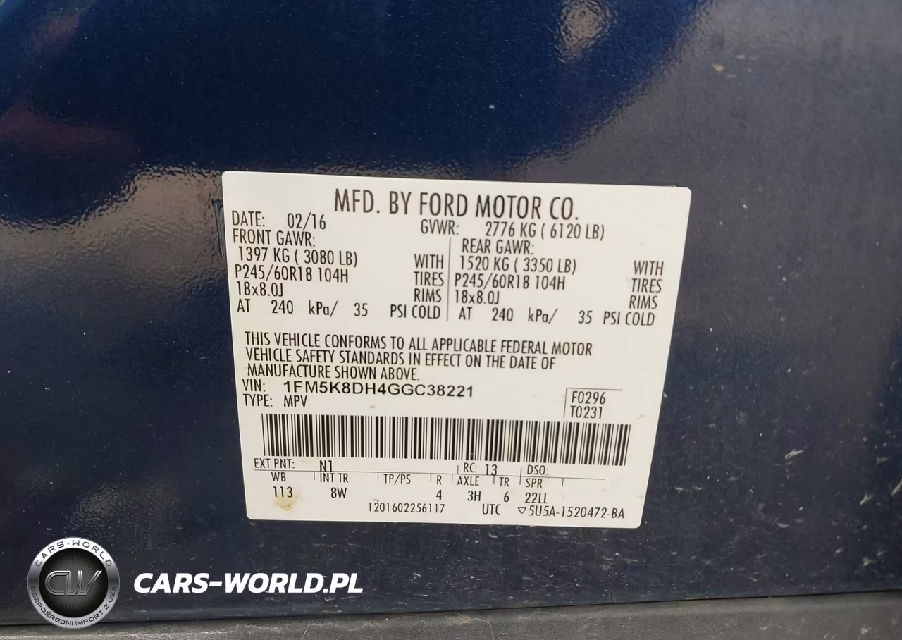 2016 Ford Explorer Xlt VIN:1FM5K8DH4GGC38221 - 9