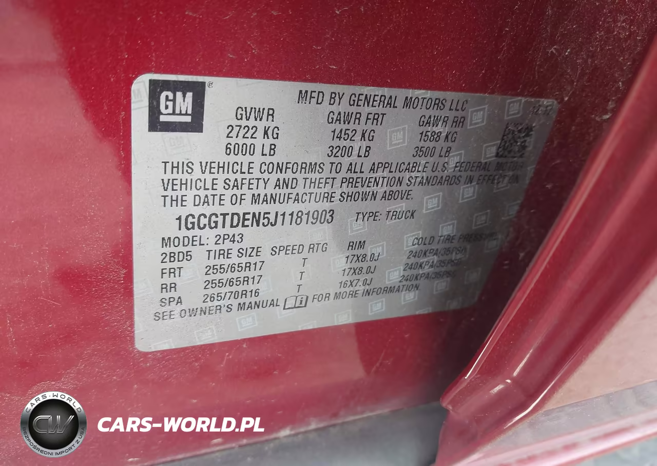 2018 Chevrolet Colorado 4Wd Z71 VIN:1GCGTDEN5J1181903 - 9