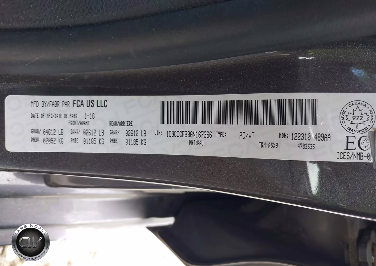 2016 Chrysler 200 Lx VIN:1C3CCCFB8GN167366 - 9