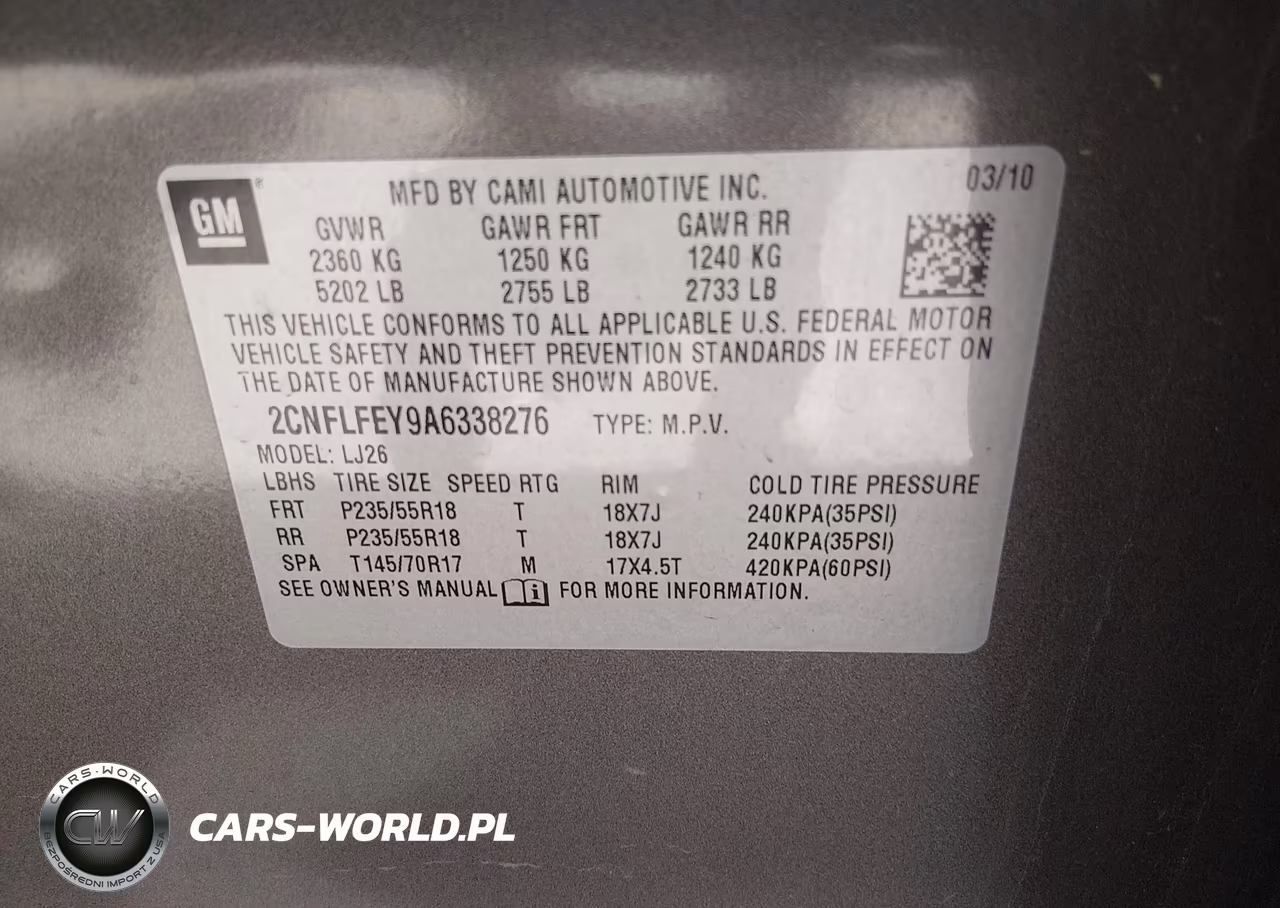 2010 Chevrolet Equinox Ltz VIN:2CNFLFEY9A6338276 - 9