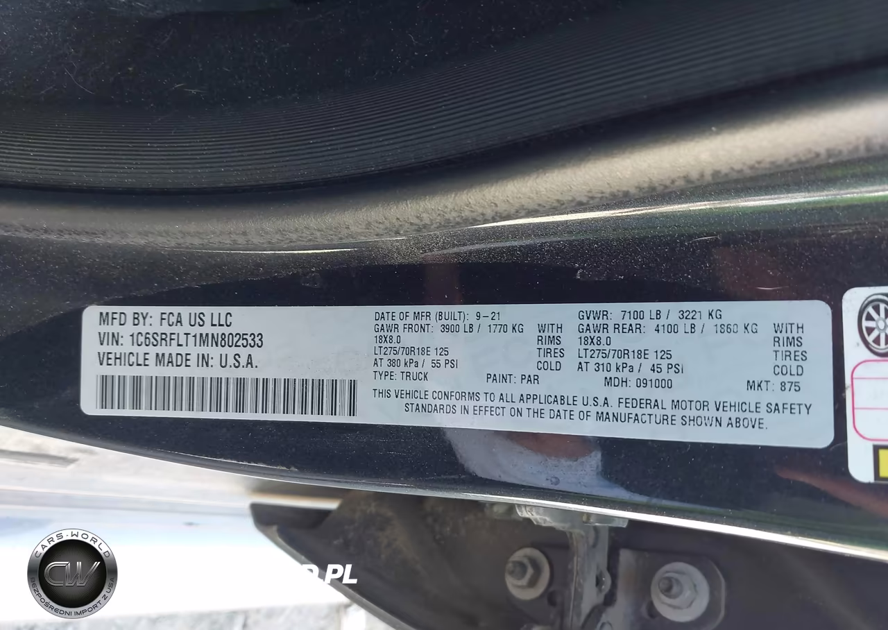 2021 Ram 1500 Rebel 4X4 5'7 Box VIN:1C6SRFLT1MN802533 - 9