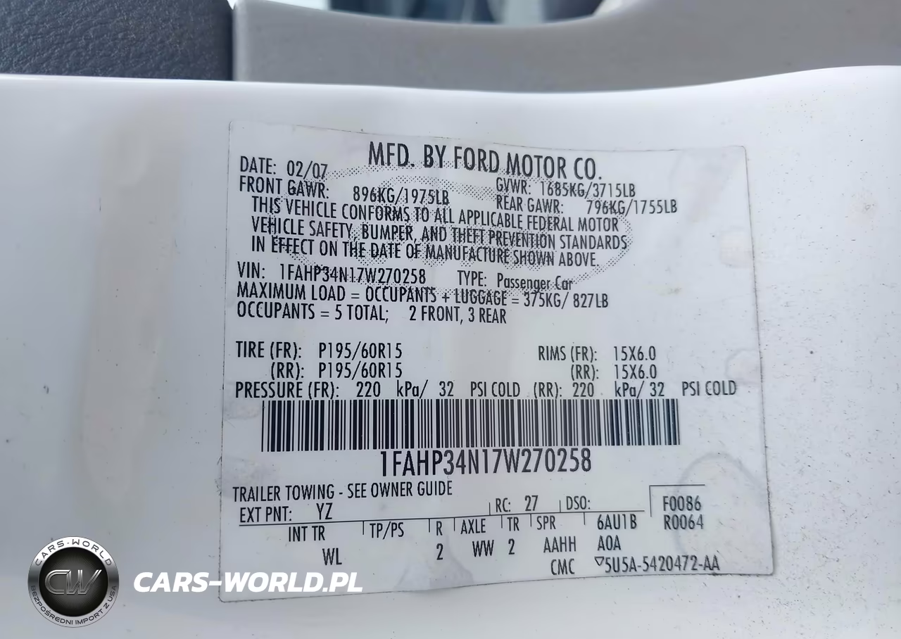 2007 Ford Focus S-Se-Ses VIN:1FAHP34N17W270258 - 9