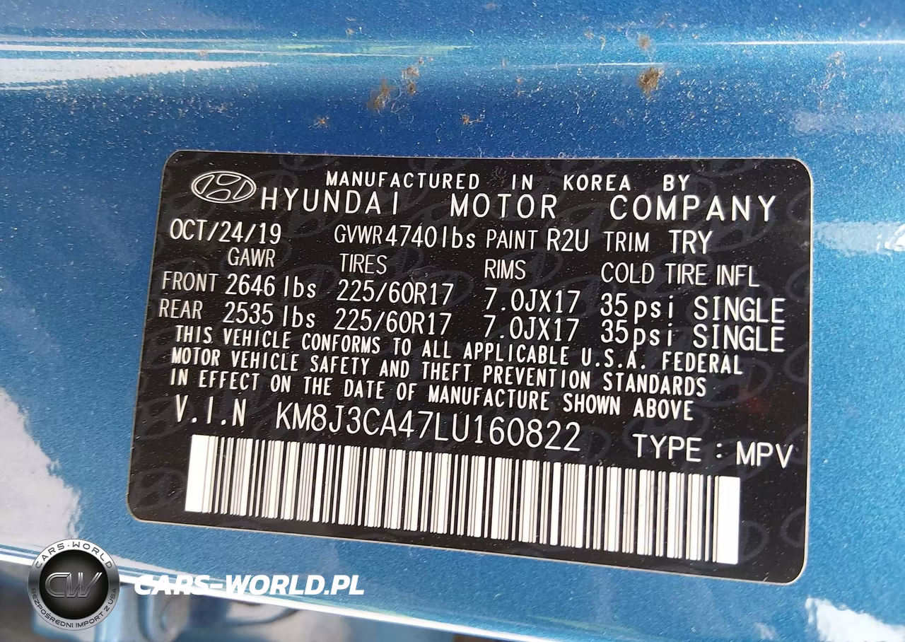2020 Hyundai Tucson Value VIN:KM8J3CA47LU160822 - 9