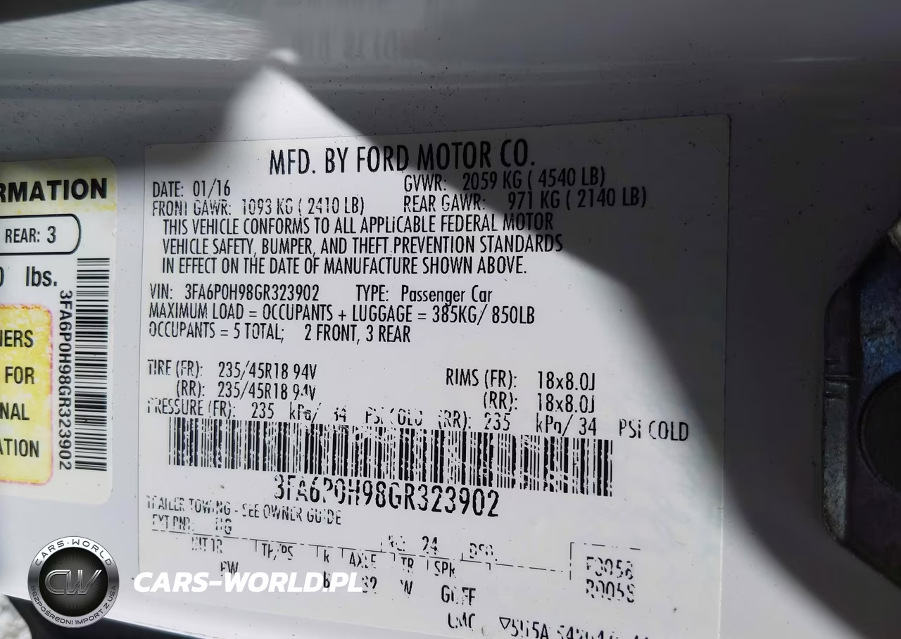 2016 Ford Fusion Se VIN:3FA6P0H98GR323902 - 9