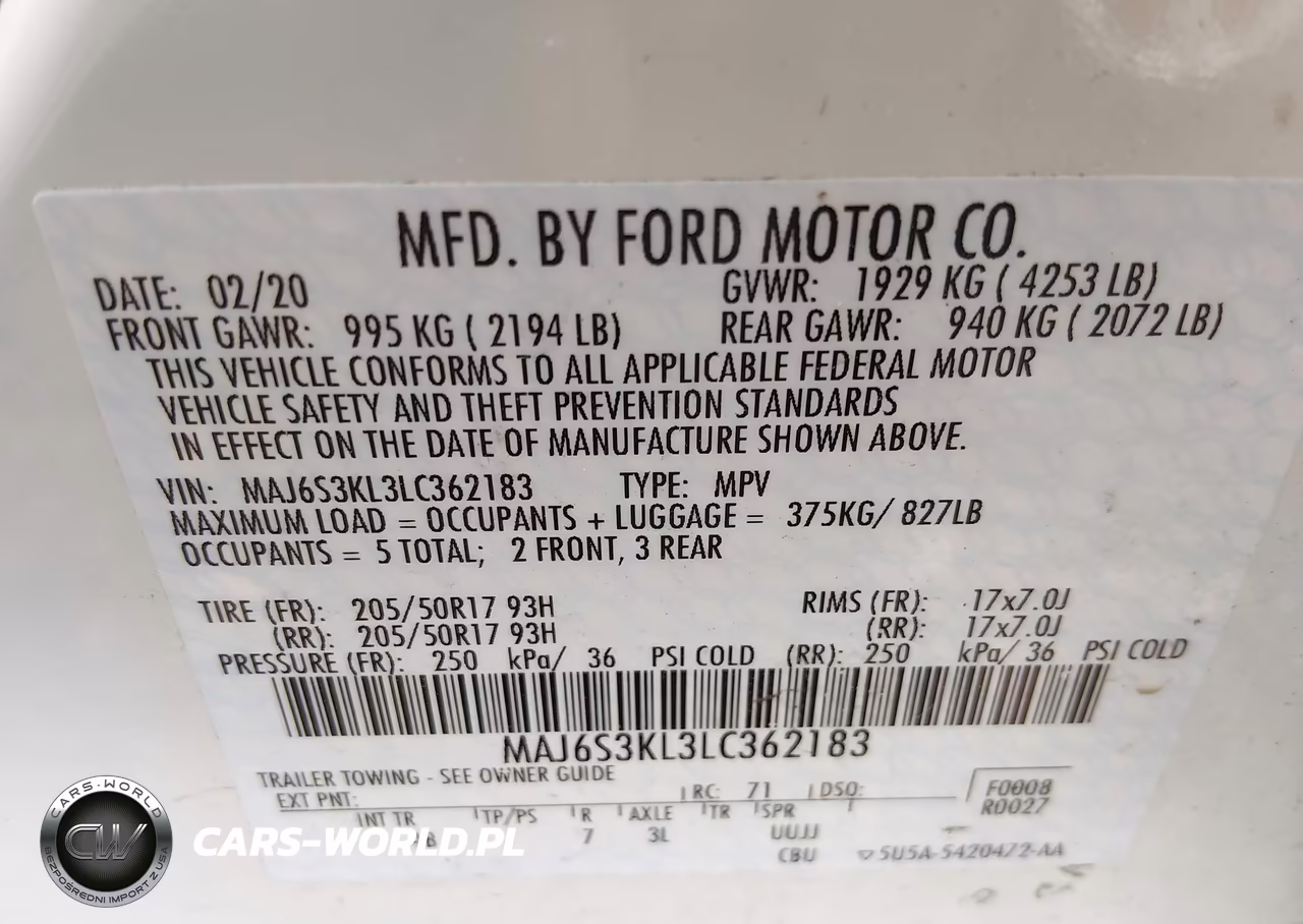 2020 Ford Ecosport Titanium VIN:MAJ6S3KL3LC362183 - 9