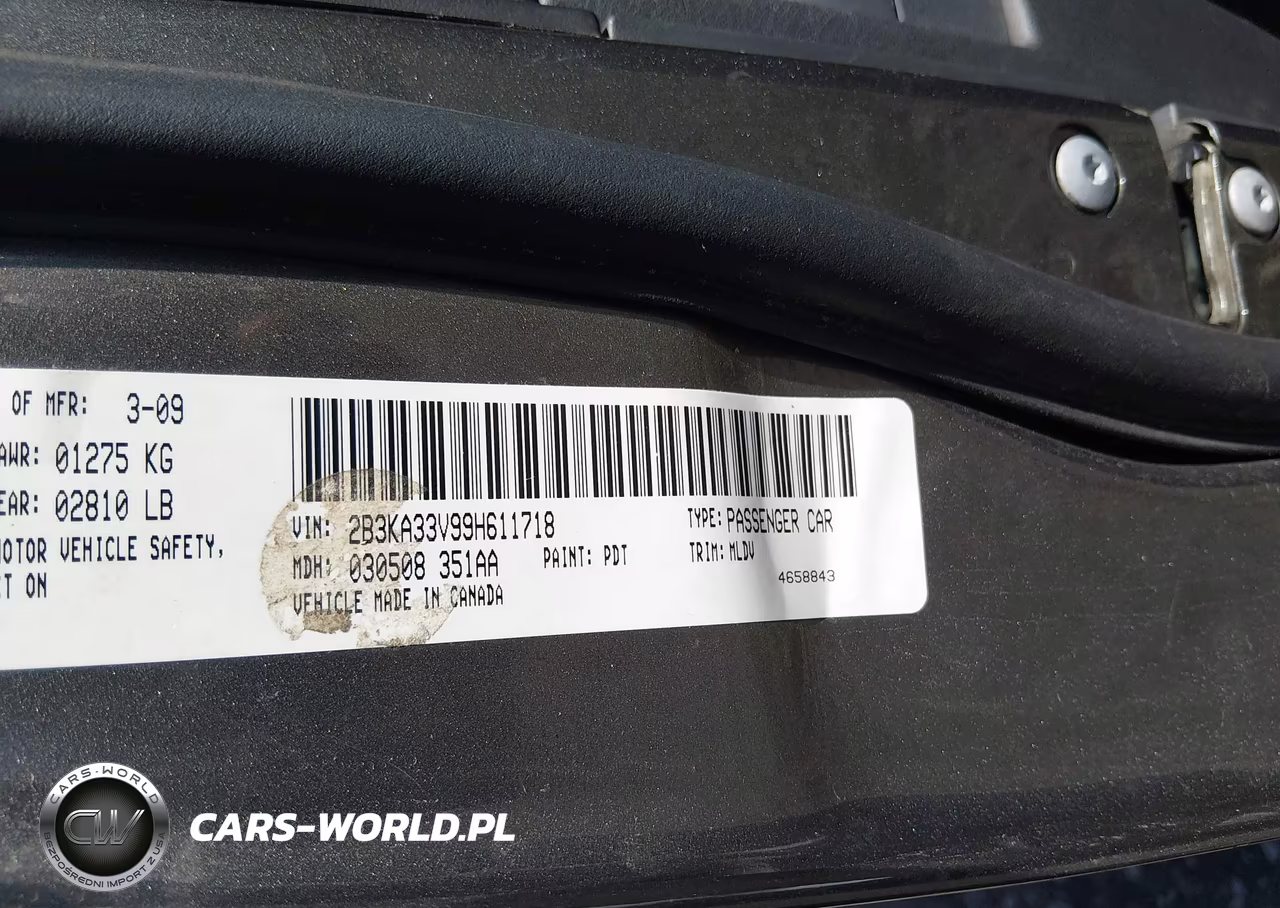 2009 Dodge Charger Sxt VIN:2B3KA33V99H611718 - 9