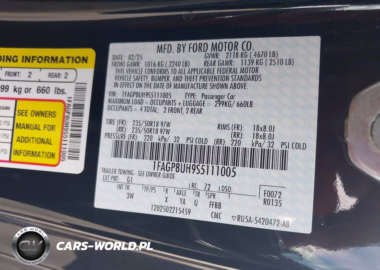 2025 Ford Mustang Ecoboost Premium VIN:1FAGP8UH9S5111005 - 9