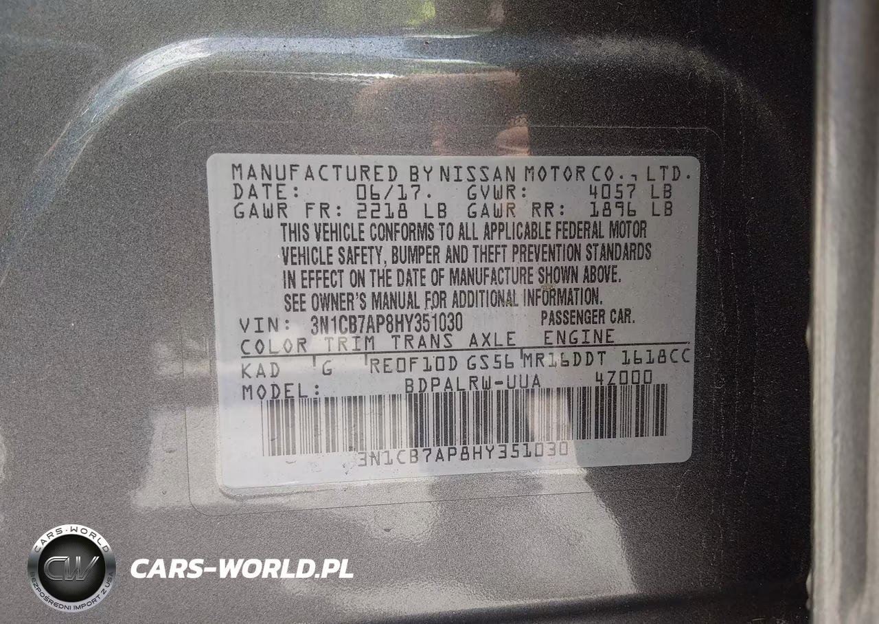 2017 Nissan Sentra Sr Turbo VIN:3N1CB7AP8HY351030 - 9