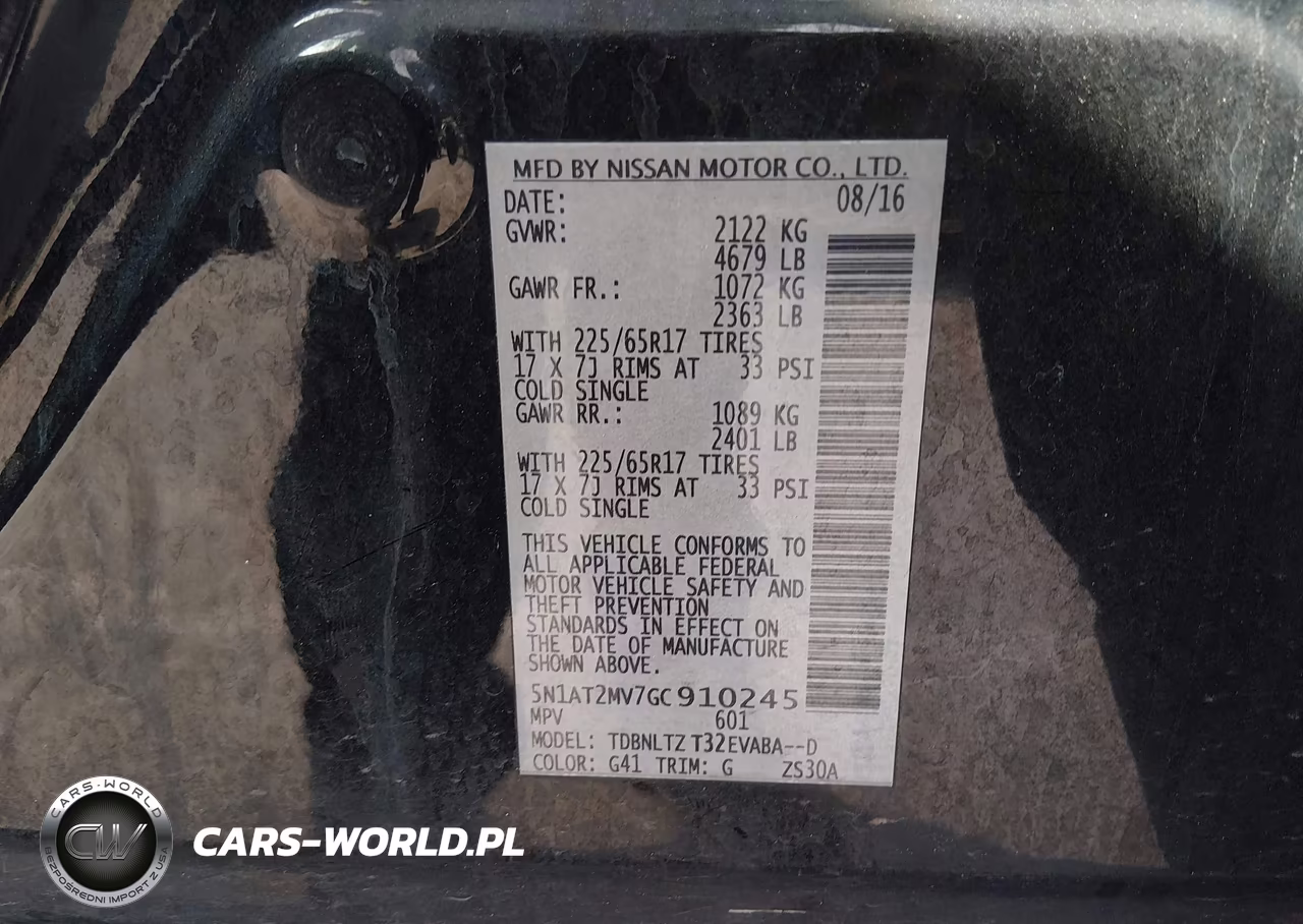 2016 Nissan Rogue Sv VIN:5N1AT2MV7GC910245 - 9