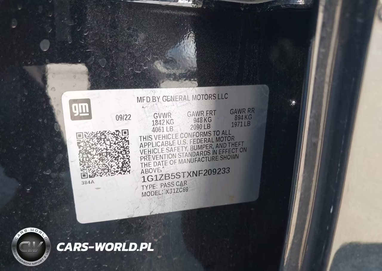 2022 Chevrolet Malibu Fwd Ls VIN:1G1ZB5STXNF209233 - 9