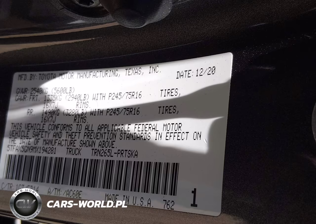 2021 Toyota Tacoma Sr VIN:5TFAX5GN9MX194281 - 9