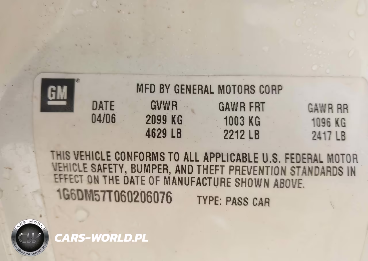 2006 Cadillac Cts Standard VIN:1G6DM57T060206076 - 9