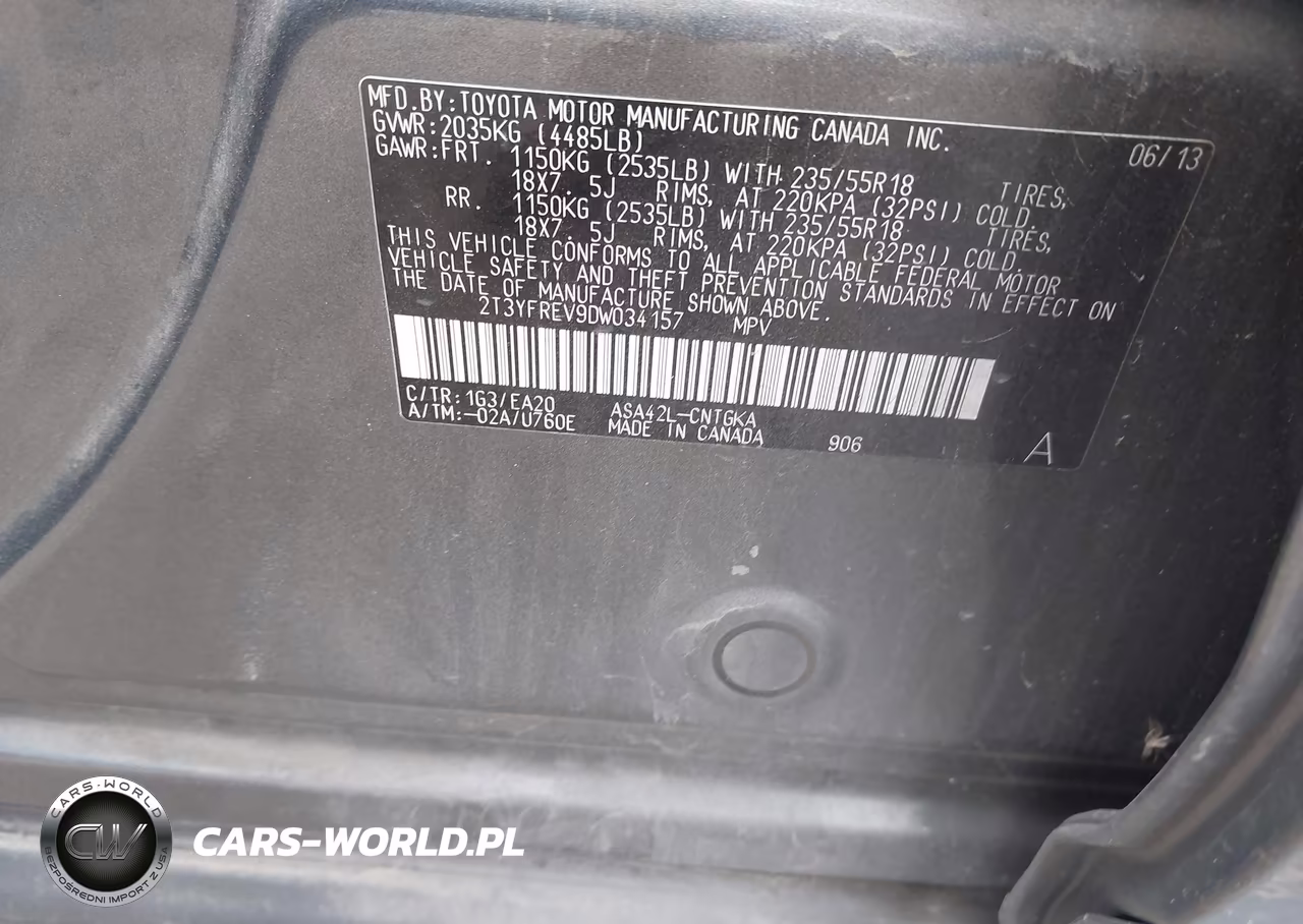 2013 Toyota Rav4 Limited VIN:2T3YFREV9DW034157 - 9