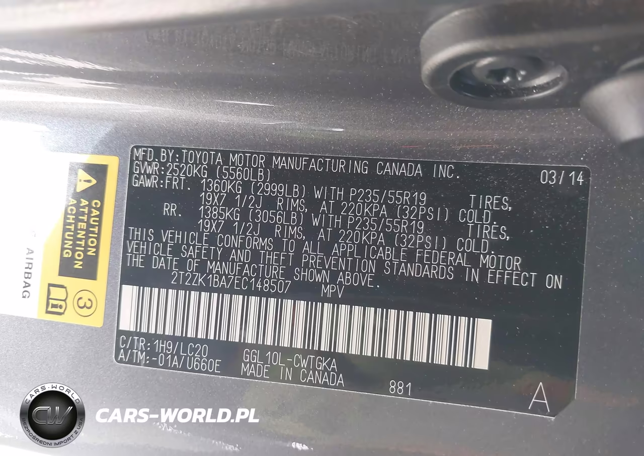 2014 Lexus Rx 350 VIN:2T2ZK1BA7EC148507 - 9