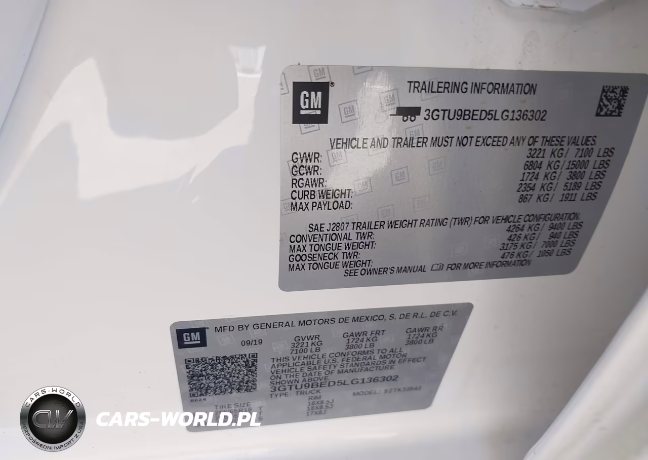 2020 GMC Sierra 1500 4Wd Short Box Sle VIN:3GTU9BED5LG136302 - 9