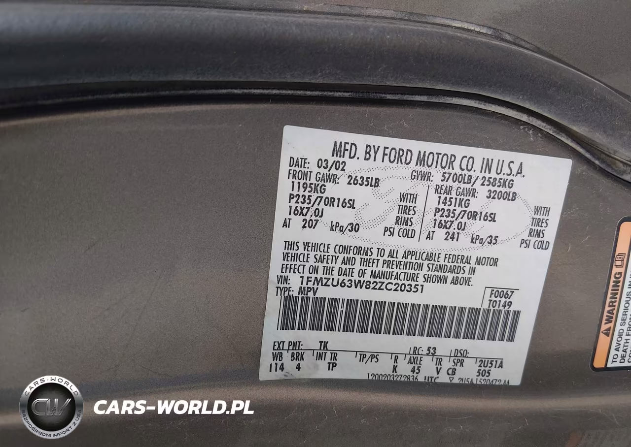 2002 Ford Explorer Xlt VIN:1FMZU63W82ZC20351 - 9