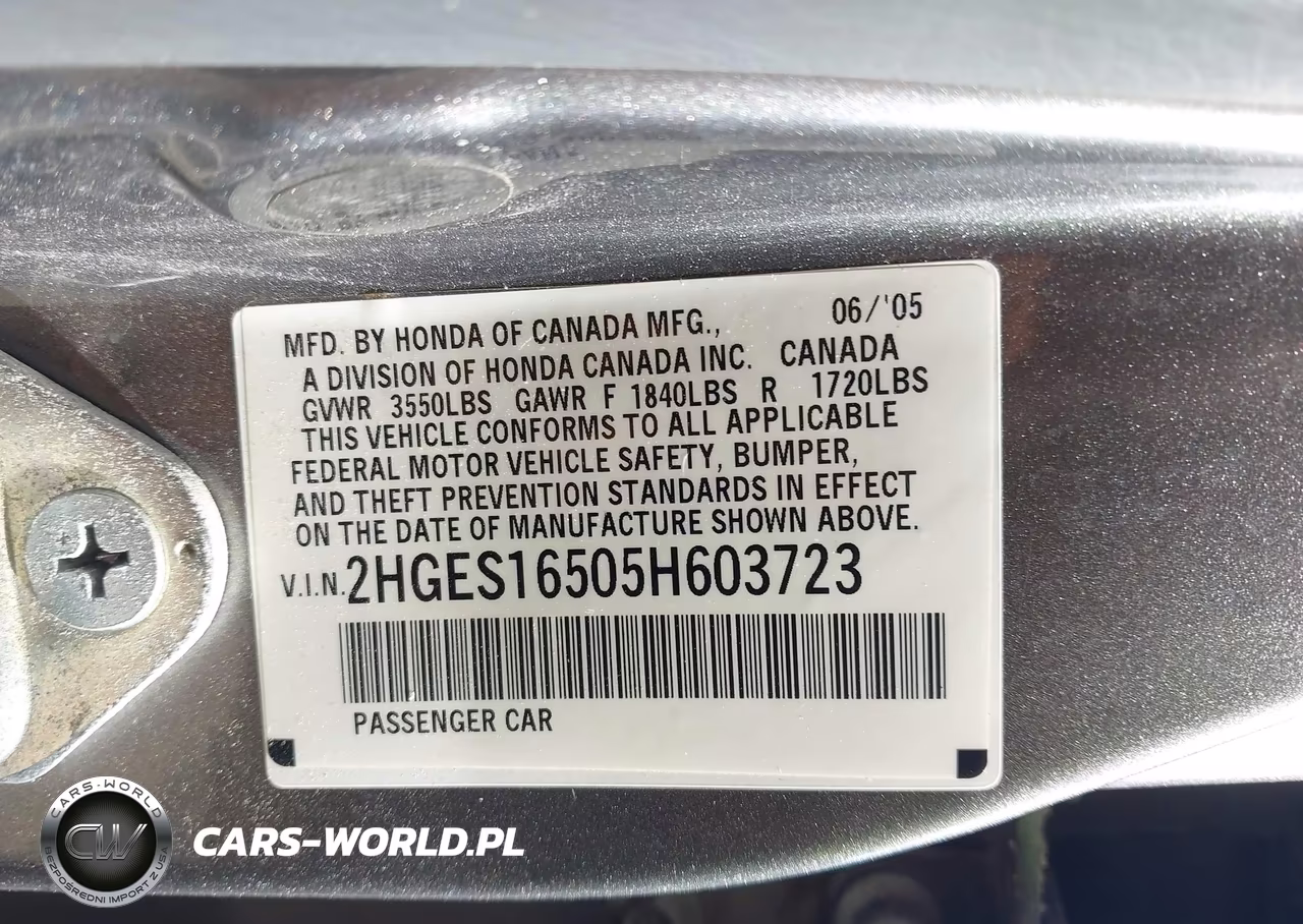2005 Honda Civic Lx VIN:2HGES16505H603723 - 9