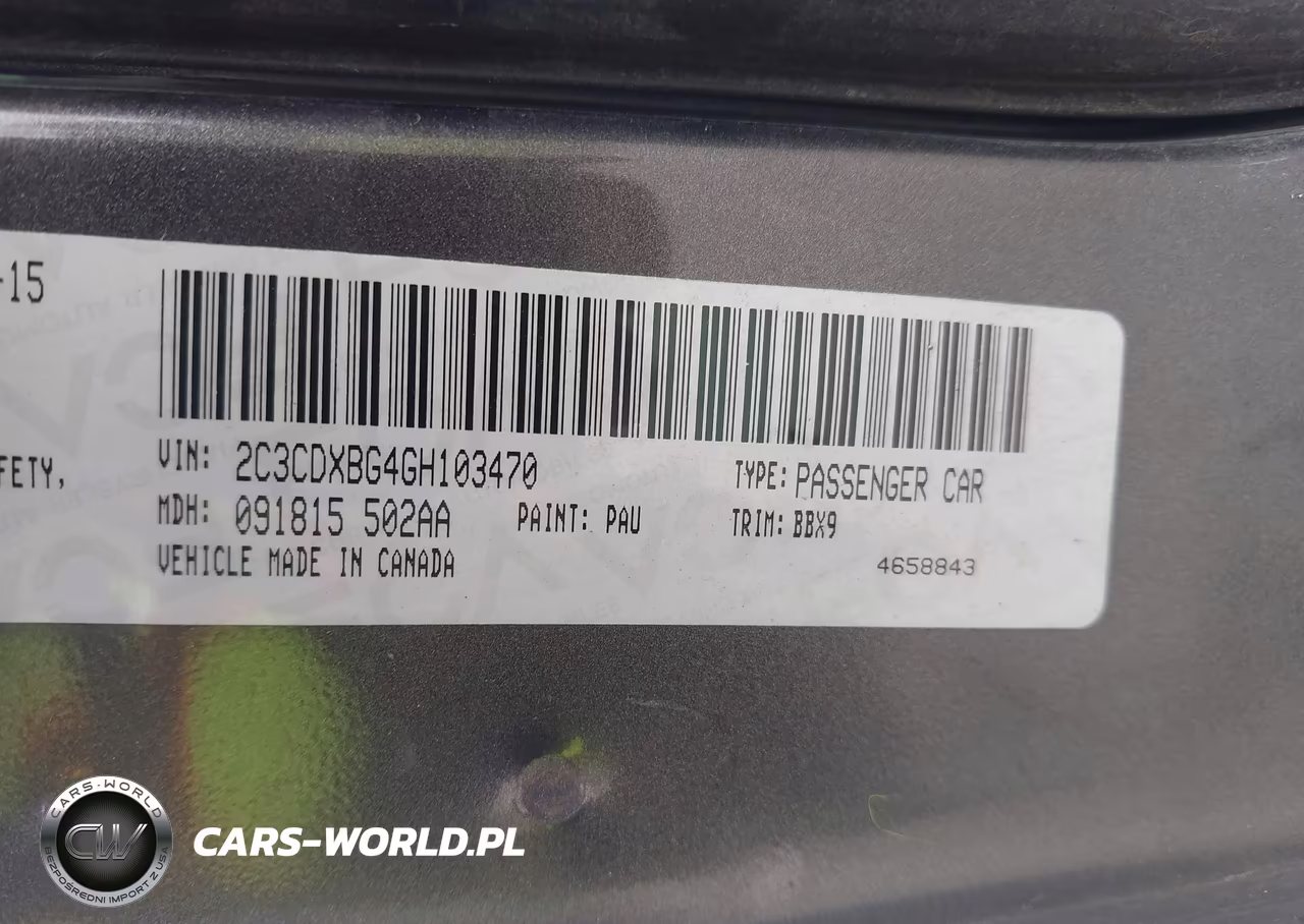 2016 Dodge Charger Se VIN:2C3CDXBG4GH103470 - 9