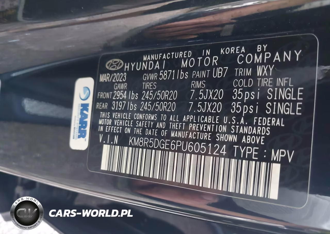 2023 Hyundai Palisade Limited VIN:KM8R5DGE6PU605124 - 9