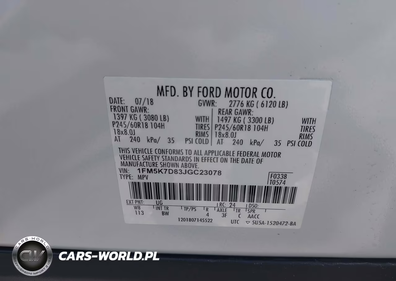2018 Ford Explorer Xlt VIN:1FM5K7D83JGC23078 - 9