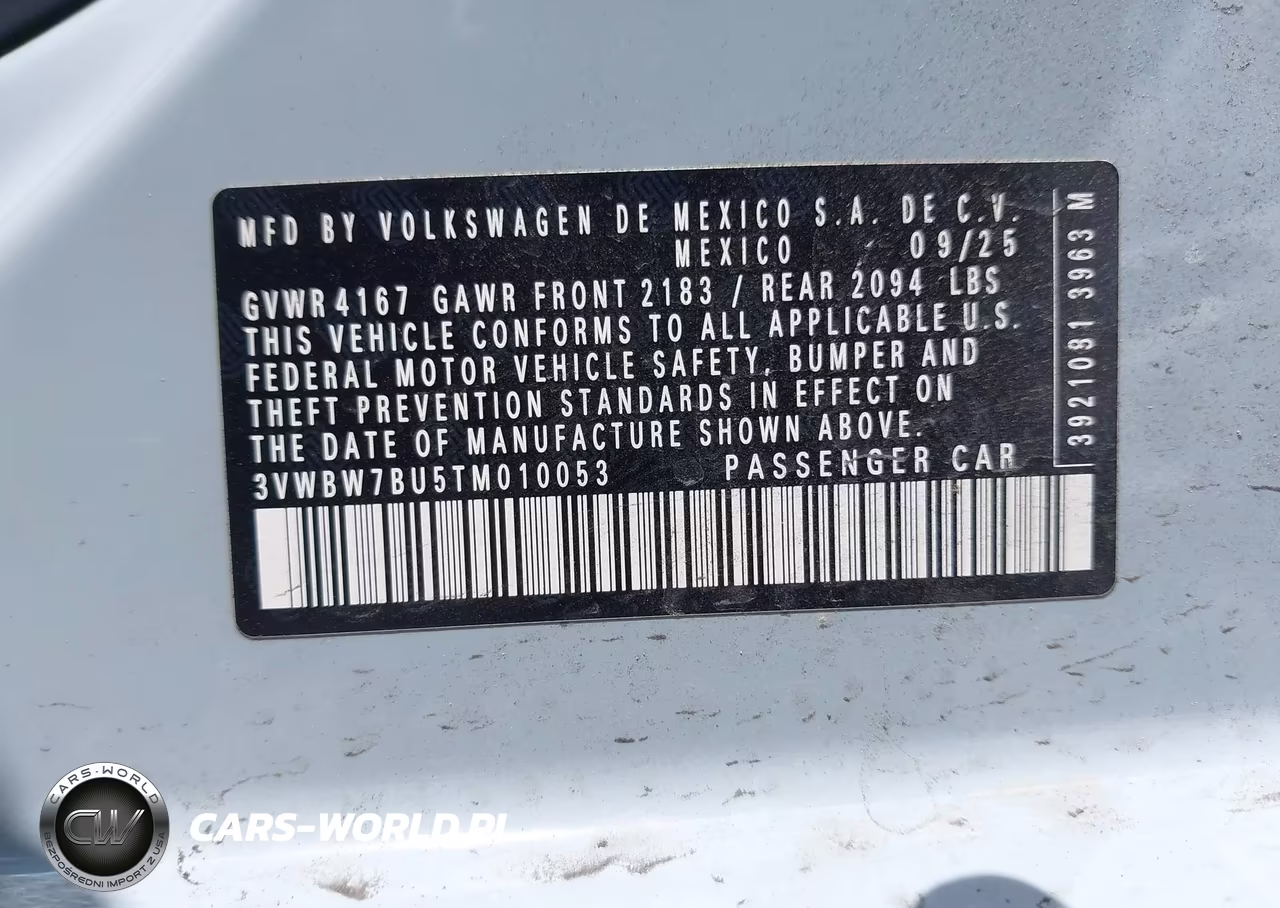 2026 Volkswagen Jetta Sport VIN:3VWBW7BU5TM010053 - 9