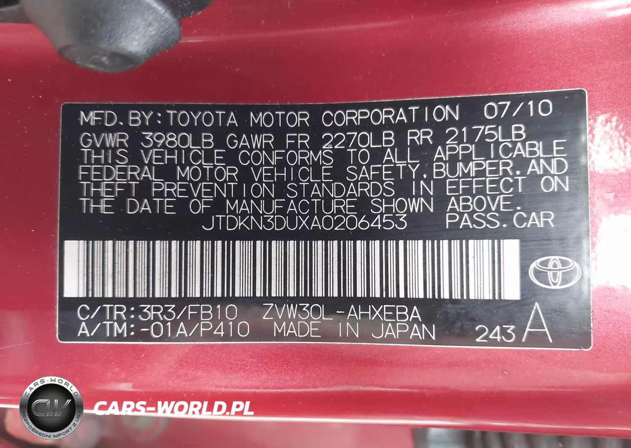 2010 Toyota Prius Ii VIN:JTDKN3DUXA0206453 - 9